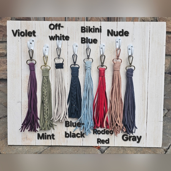 Luxurious Brown Braided Leather Tassel Flair * Handbag Tote Diaper Bag Backpack - Picture 3 of 3